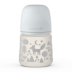 Suavinex бутылка 150 мл с мягкой физиологической силиконовой соской Fox, серебро