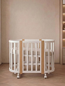 OLANT кровать-трансформер с маятником Вила (Vila) белый/бук