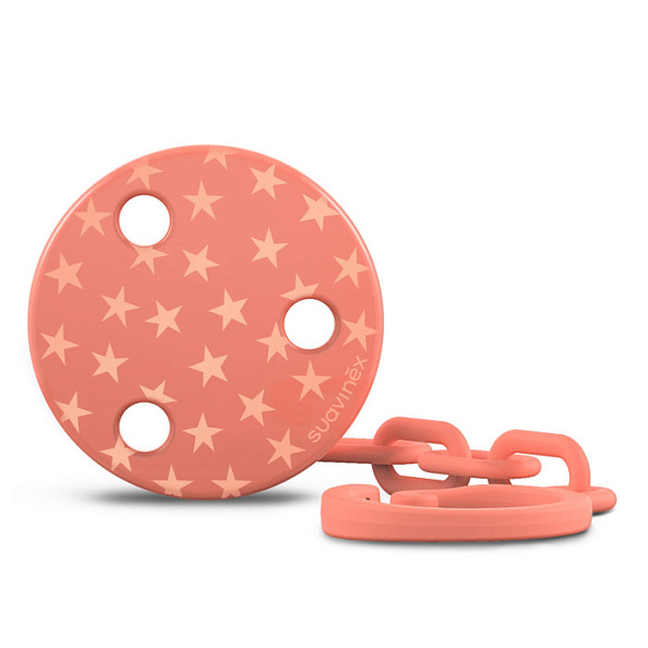 Suavinex держатель для пустышки BASICS розовый - фото  1