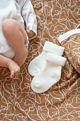 OLANT BABY носки шерсть плюш, молочный