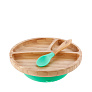 Avanchy тарелка с ложкой бамбуковая Toddler, зеленая - фото 1