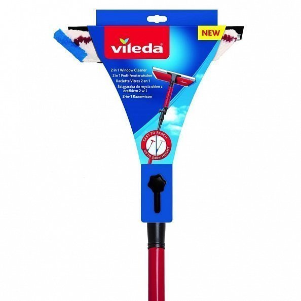 VILEDA 2 в 1 очиститель окон с телескопической ручкой 