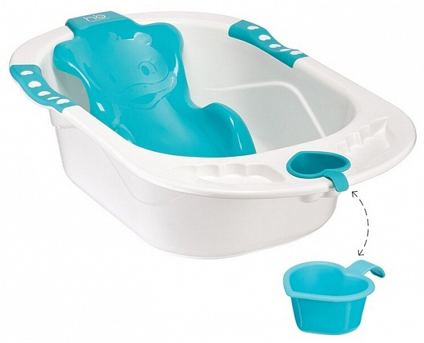 Happy Baby детская ванна с горкой Bath Comfort aquamarine