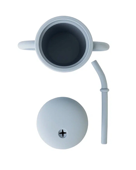 Edda поильник с трубочкой силикон Небо - фото  6