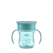 Chicco поильник 12 месяцев+ Perfect Cup 360, 200 мл голубой