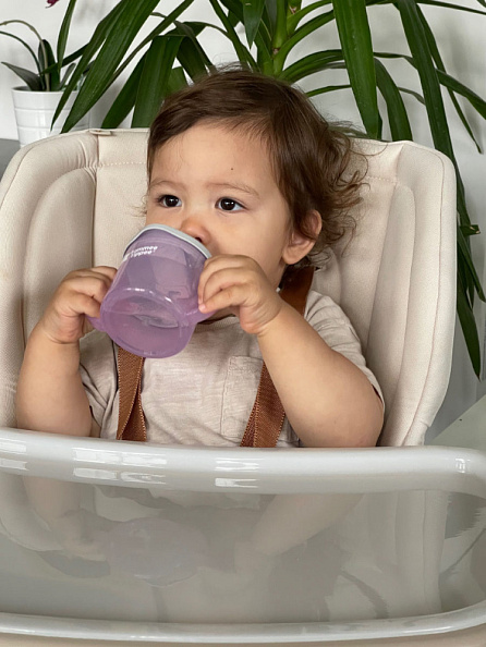 Tommee Tippee поильник, обучающая чашка с носиком и ручками, 190 мл, 4 м+, сиреневый - фото  14