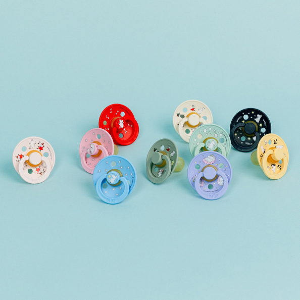 BIBS пустышка латексная Moomin Colour - Good Night - Breeze - фото  6