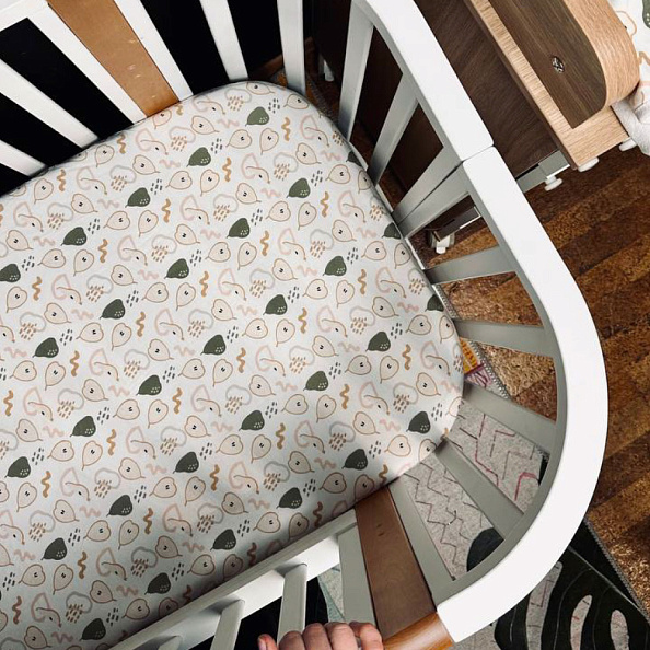 OLANT BABY пеленка на резинке 100х70 см Pear with me LOVE - фото  3