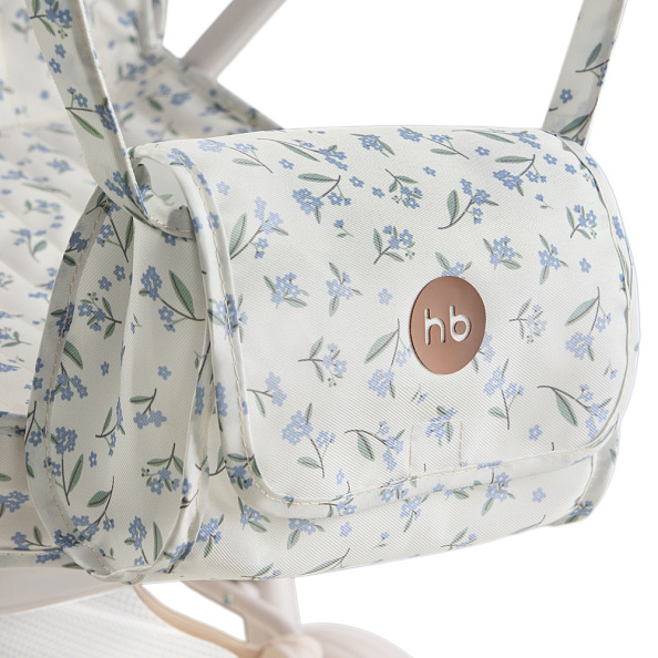 Happy Baby коляска для кукол Эшли (Ashley) синие цветы / blue flowers - фото  19