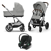 Cybex Коляска 3в1 Balios S Lux SLV Stone Grey NEW 2025