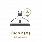 Mother-K Соска 5-8 мес. для силиконовой бутылочки этап 2