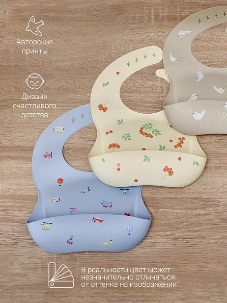 Edda нагрудник силиконовый, Тюлень - фото  10