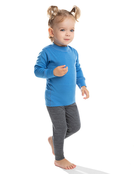 NORVEG футболка 100% шерсть с длинным рукавом Soft Kids цвет голубой