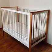 OLANT BABY кровать детская с матрасом Elvis белый/бук