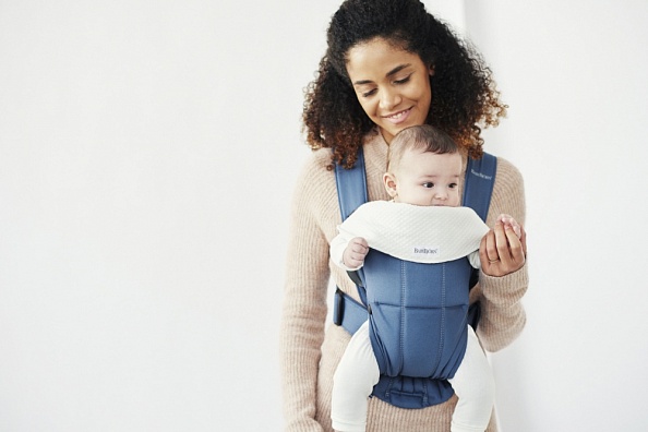 BabyBjorn рюкзак для переноски новорожденных Mini Cotton индиго
