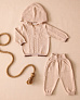 leoking костюмчик(кофточка и штанишки) цвет бежевый - фото 1