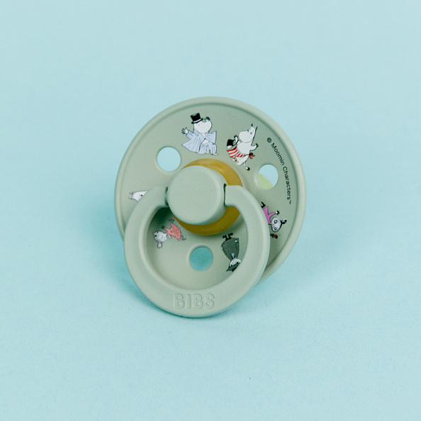 BIBS пустышка латексная Moomin Colour - Friends - Sage - фото  6