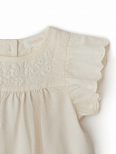 Babybu комплект из 2-х предметов: комбинезон и повязка CLOUD 100% органический хлопок цвет белый