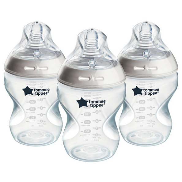 Tommee Tippee бутылочка для кормления Natural Start, 260 мл., 0+, 3 шт. - фото  1