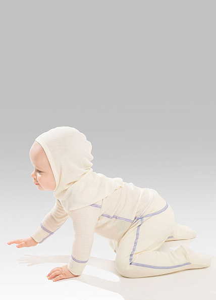 NORVEG подшлемник 100% шерсть Soft Balaklava цвет молочный  - фото  5