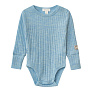 Babybu боди с длинным рукавом из 100% шерсти мериноса Sky Melange - фото 1