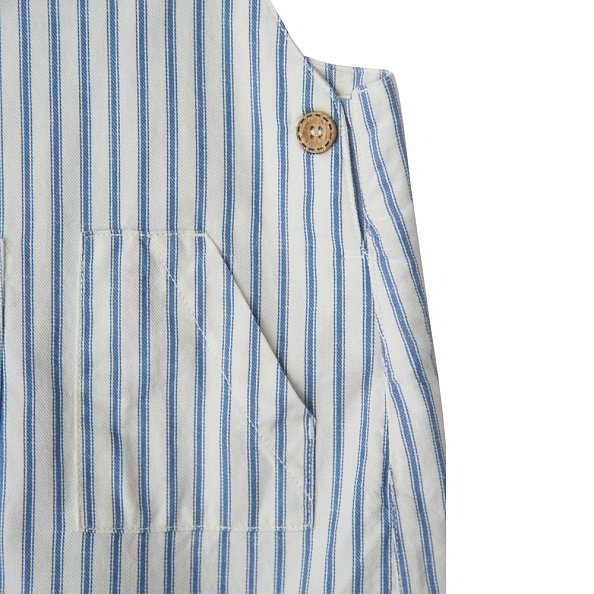 Babybu комбинезон на лямках NAUTICAL STRIPE 100% органический хлопок цвет синий - фото  3