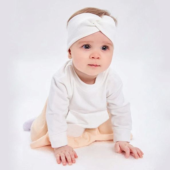 OLANT BABY повязка на голову цвет молочный