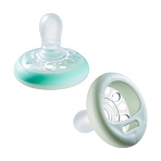 Tommee Tippee соска-пустышка силиконовая Breast-like, 0-6 мес., 2 шт.