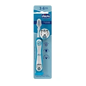 Chicco зубная щетка Tiger 3-6 лет, синяя