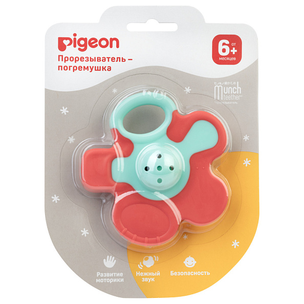 Pigeon прорезыватель-погремушка Munch teether с 6 месяцев - фото  3