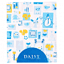 Daisy пеленка хлопок (перкаль) 90х150 1 шт. мультяшки голубой