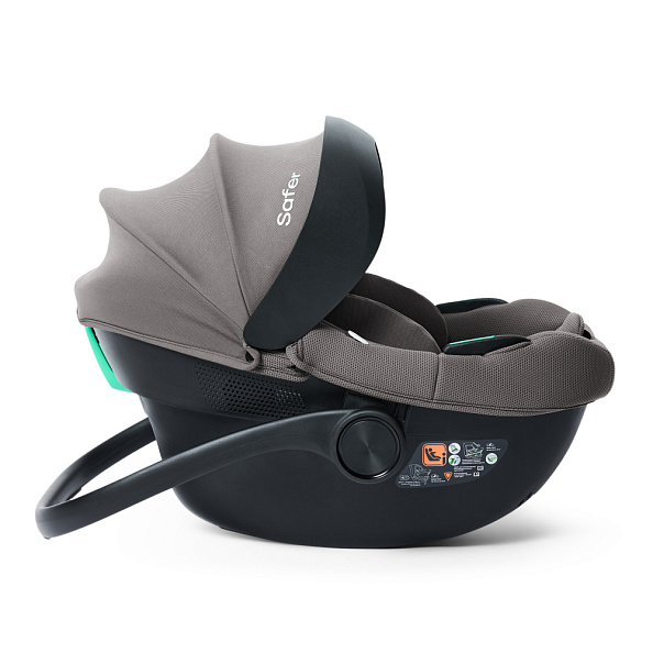 Happy Baby автокресло 0+ SAFER dark grey (40-87 см, 0-12 мес) - фото  4