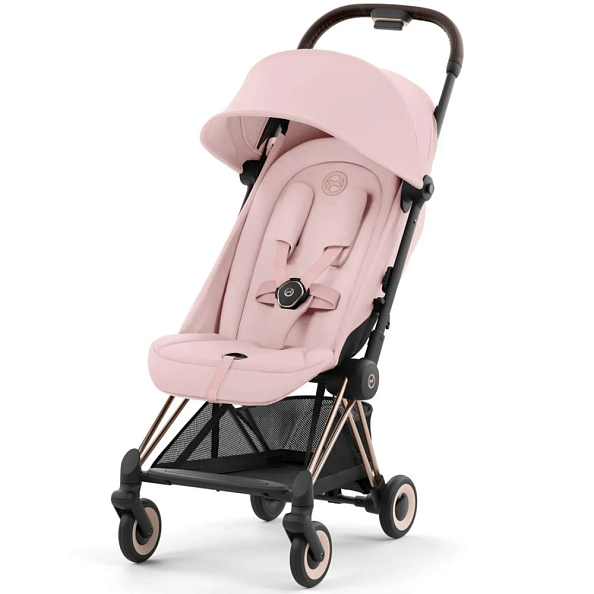 Cybex Коляска Coya Rosegold Peach Pink с дождевиком и бампером - фото  1