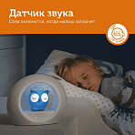 Zazu ночник с датчиком звука Сова Лу синяя