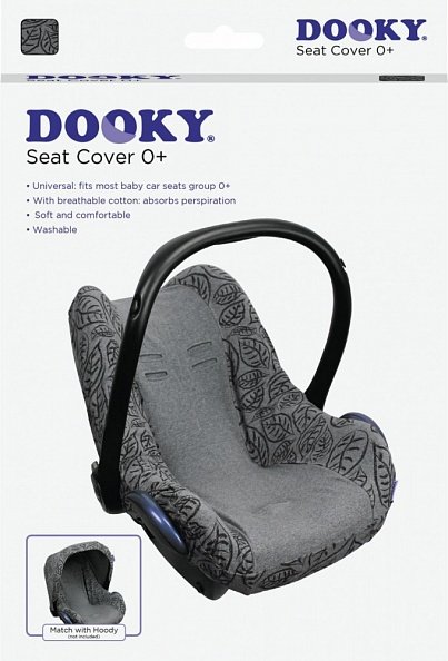 Xplorys Чехол в автокресло DOOKY Seat cover 0+ Grey Leaves