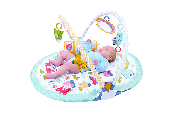 Yookidoo коврик игровой интерактивный Город, круглый с дугами - фото  1
