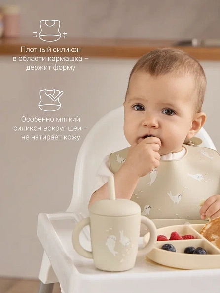 Edda нагрудник силиконовый, Тюлень - фото  2