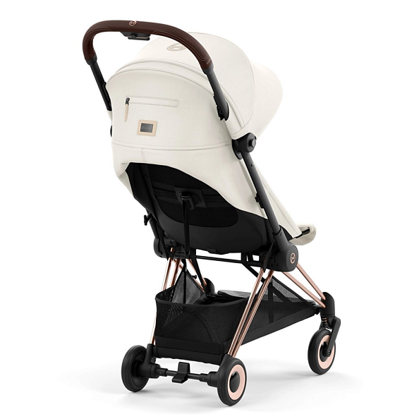 Cybex Коляска Coya Rosegold Off White с дождевиком и бампером - фото  7