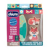Chicco деревянные игрушки Семья Лис с папой