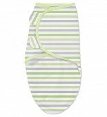 Summer Infant конверт для пеленания на липучке Swaddleme® S/M серо-зеленые полоски