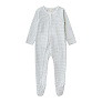 Babybu комбинезон на молнии Pale Grey Melange Stripe 100% органический хлопок  - фото 1