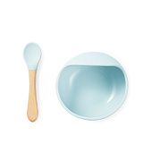 Happy Baby посуда силиконовая набор, light blue