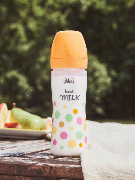 Chicco бутылочка пластиковая 250 мл Perfect Easy Girl, средний поток - фото  11