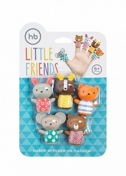 Happy Baby набор игрушек на пальцы Little Friends - фото  4