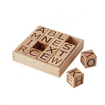 Kid's concept Набор кубиков с алфавитом, серия "Neo", натуральный