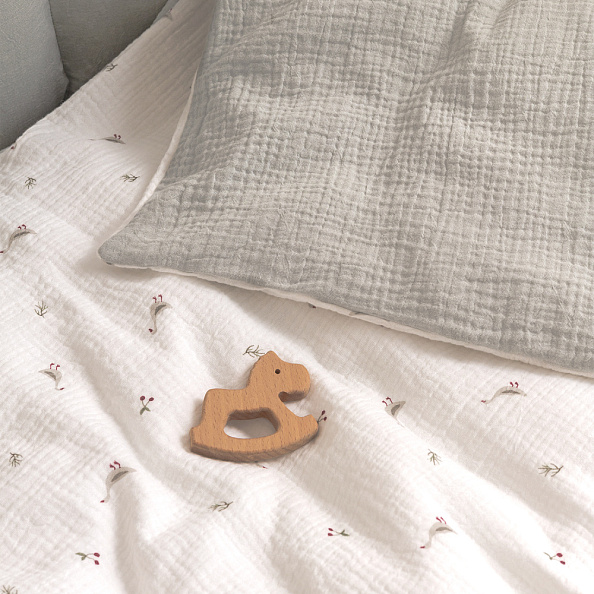 Perina комплект постельного белья Muslin Гуси/Шалфей 3 предмета  - фото  3