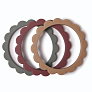 MUSHIE прорезыватель 3 штуки Flower Bracelet Berry/Dried Thyme/Natural - фото 2