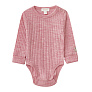 Babybu боди с длинным рукавом из 100% шерсти мериноса Lavender Melange - фото 1