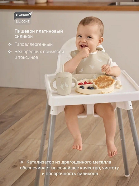 Edda нагрудник силиконовый, Тюлень - фото  4