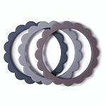 MUSHIE  Flower Bracelet Dove Gray/Steel/Stone, 3 